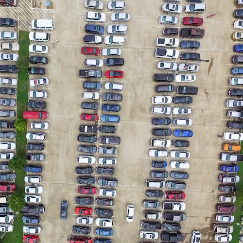 rows of cars